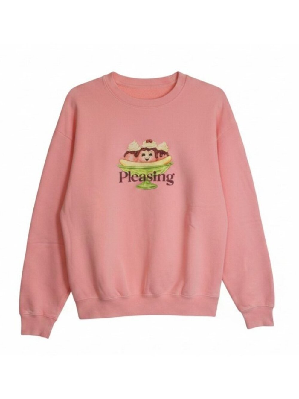 Pleasing by Harry Styles Sweatshirt M Pink Banana Split Graphic Unisex NEW